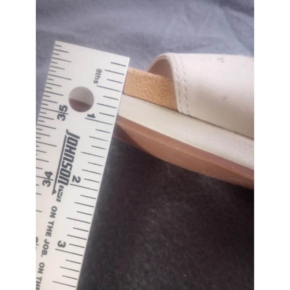 Lucky Brand Kanoa Women's Size 9 M Shoes Beige Leather Strappy Wedge Sandals